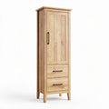 Wooden storage cabinet with two drawers and single door 50 x 40 x 180cm